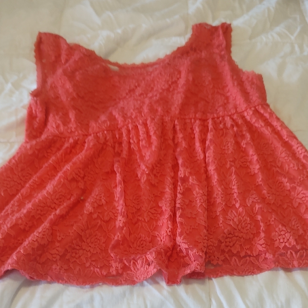 Torrid Vibrant Orange Lace Top